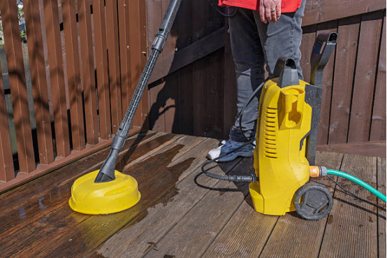 Traditional cleaning tools versus electric pressure washer comparison
