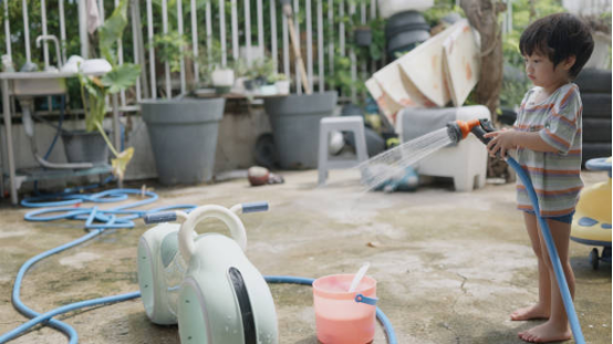 How to use an electric pressure washer to clean playground and outdoor fitness equipment.