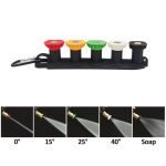 5-Color Nozzle Tip Set for Pressure Washer, Quick-Connect, 0152540-Degree + Soap1