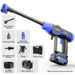 Brushless Cordless Car Wash Gun, 21V Lithium Battery, Portable Handheld Power Sprayer2