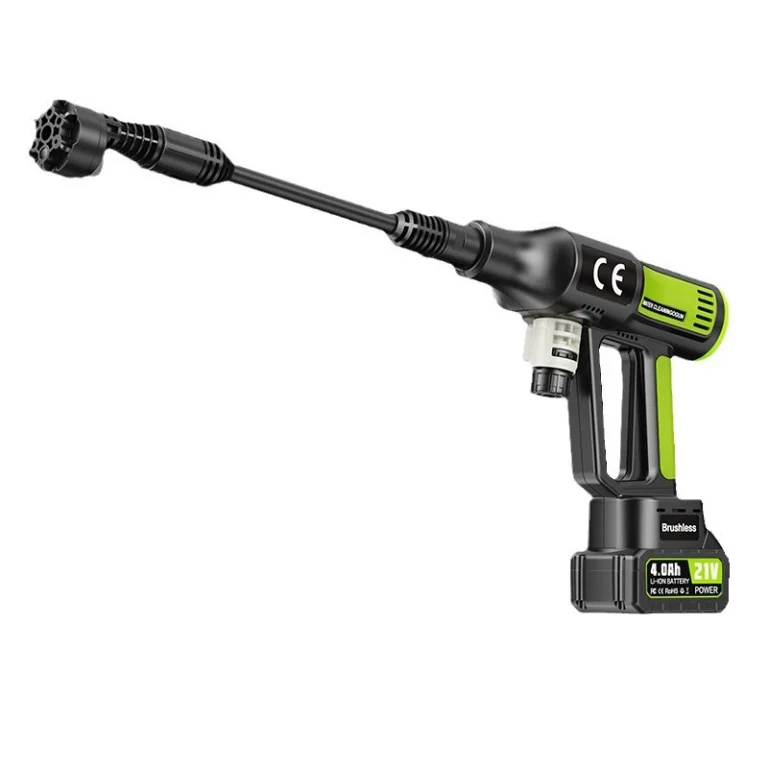 Cordless Car Wash Gun, 21V Lithium Handheld Pressure Sprayer with Hose & Nozzle Kit