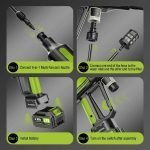 Cordless Car Wash Gun, 21V Lithium Handheld Pressure Sprayer with Hose & Nozzle Kit1