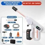Cordless Car Wash Gun, 21V Lithium Handheld Pressure Sprayer with Hose & Nozzle Kit2