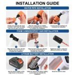 Cordless Car Wash Gun, 21V Lithium Handheld Pressure Sprayer with Hose & Nozzle Kit4
