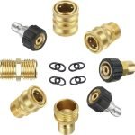 Pressure Washer Quick-Connect Adapter Set, M22 to 38 Brass Fittings, Universal