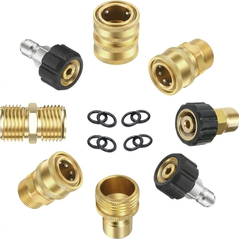 Pressure Washer Quick-Connect Adapter Set, M22 to 38 Brass Fittings, Universal