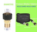 Pressure Washer Quick-Connect Adapter Set, M22 to 38 Brass Fittings, Universal1